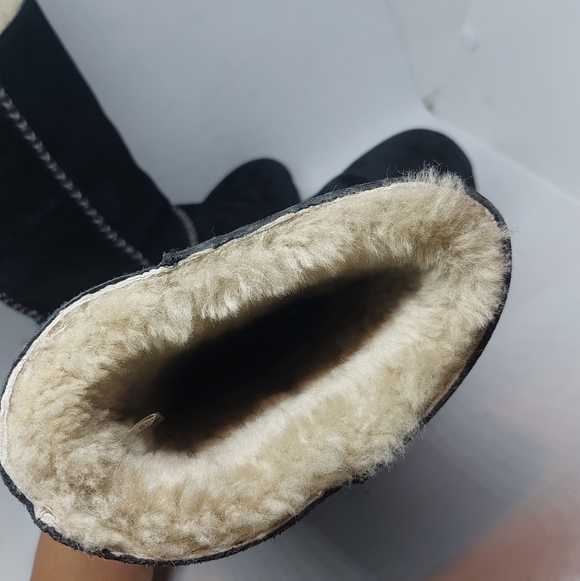 Merrell Encore Stitch High Boots Shearling Lined Black Suede Womens Sz 7 J66194 - Picture 12 of 14